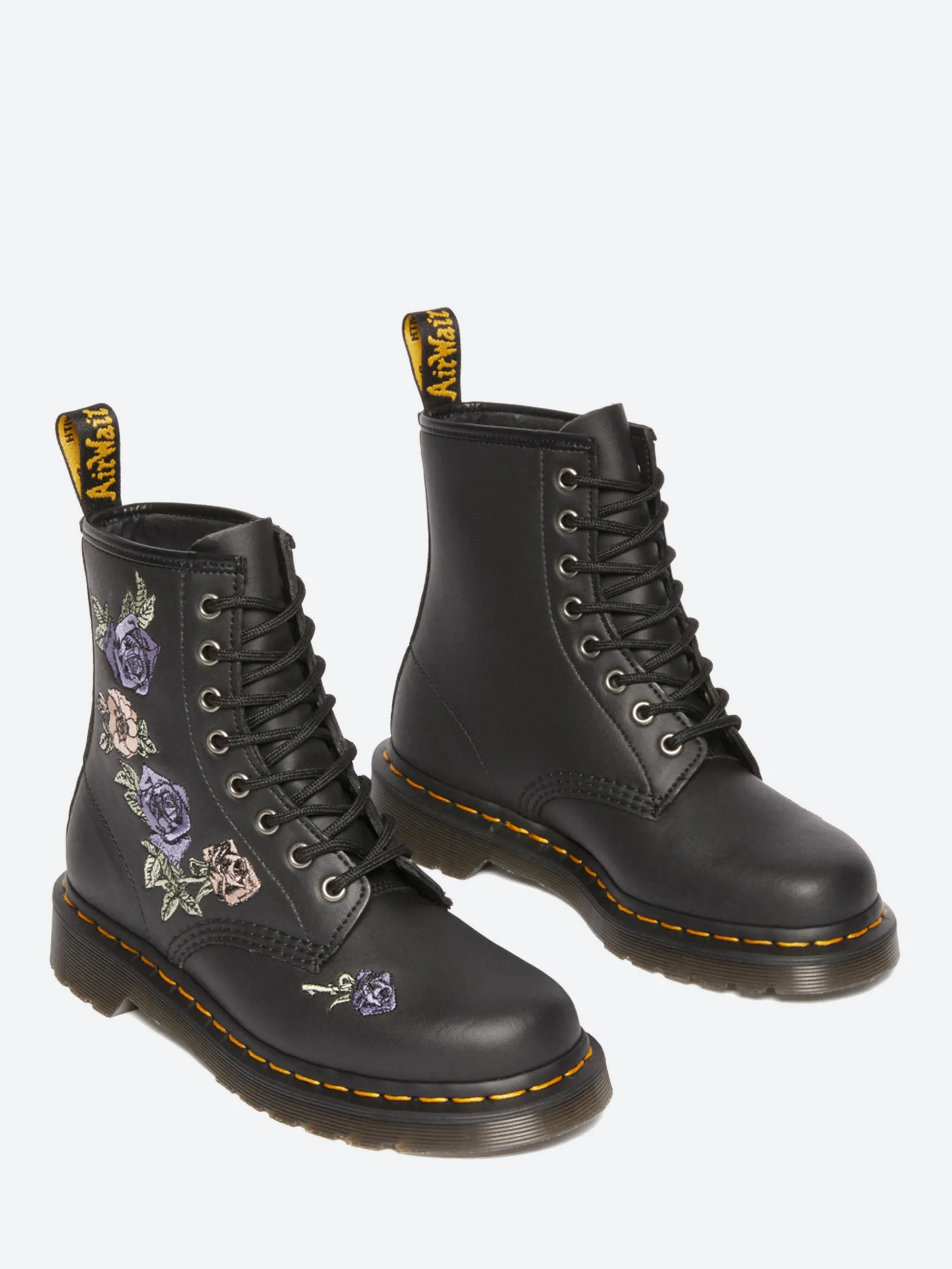 Dr. Martens - 1460 Vonda Lace Up Boots in Black Genix Nappa