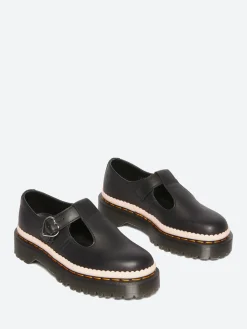 Dr. Martens - Polly Bex Mary Jane Shoes in Black Nappa Luxe