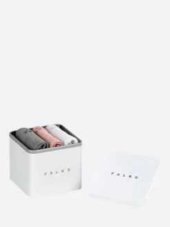 Falke - Happy Box 3-Pack Socks in White, Blossom, and Light Grey