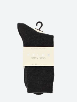 FALKE - Soft Merino Socks in Anthracite Melange