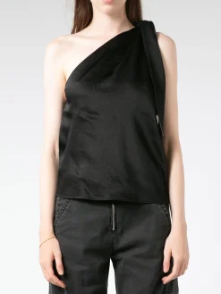 Filippa K - Asymmetric Tie Neck Tank in Black