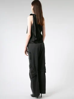 Filippa K - Asymmetric Tie Neck Tank in Black