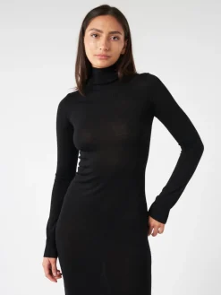 Filippa K - Knit Turtleneck Dress in Black
