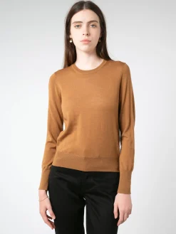 Filippa K - Merino R-Neck Pullover in Camel