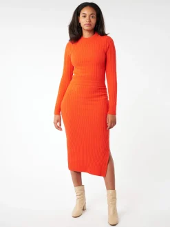 Filippa K - Wool Rib Sweater in Red Orange