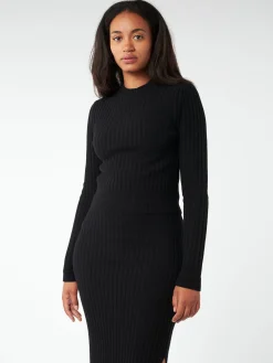 Filippa K - Wool Rib Sweater in Black
