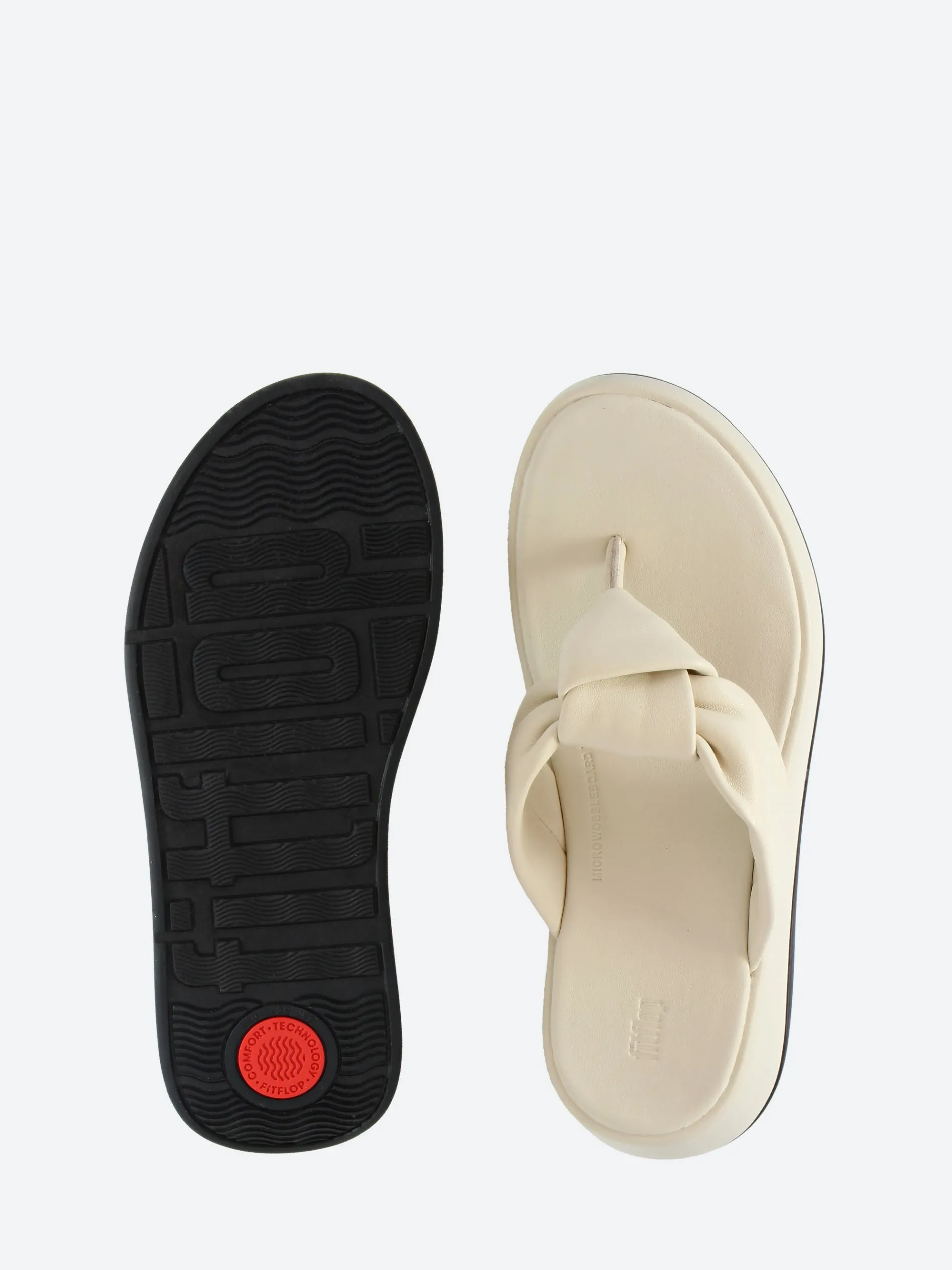 FitFlop - F-MODE Knot Flatform Toe-Post Sandals in Paris Beige