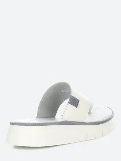 FLY London - Chev Slide Sandal in Off White