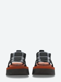 FLY London - Suki Samb Sandal in Black and Brick