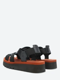 FLY London - Suki Samb Sandal in Black and Brick