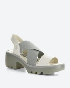 Fly London- Taji Slingback Sandals in Silver