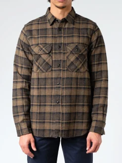 F.O.B. FACTORY - Nel Check Work Shirt in Brown