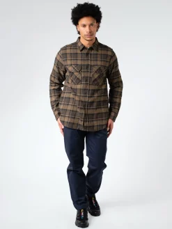 F.O.B. FACTORY - Nel Check Work Shirt in Brown
