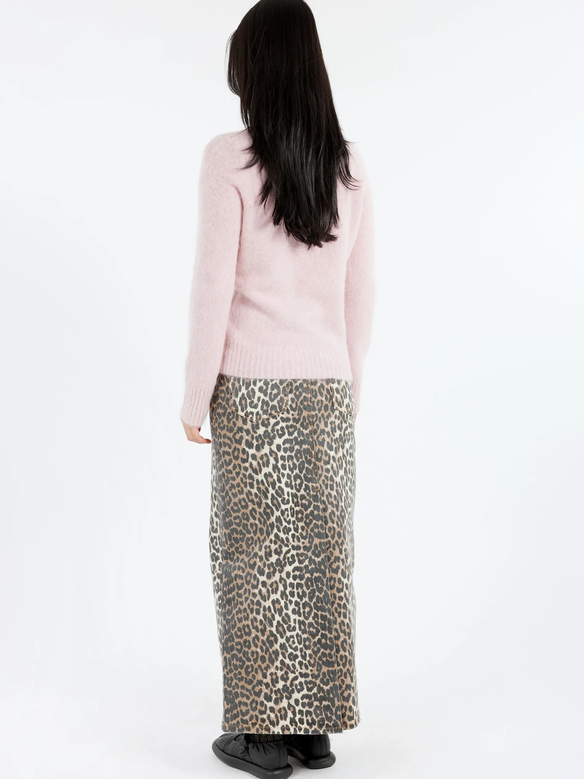 GANNI - Brushed Alpaca Jumper in Chalk Pink