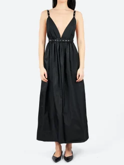 GANNI - Duchesse Strap Dress in Black