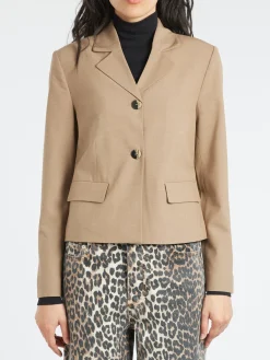 GANNI - Fitted Blazer in Tigers Eye