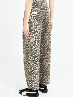GANNI - Stary Leopard Jeans