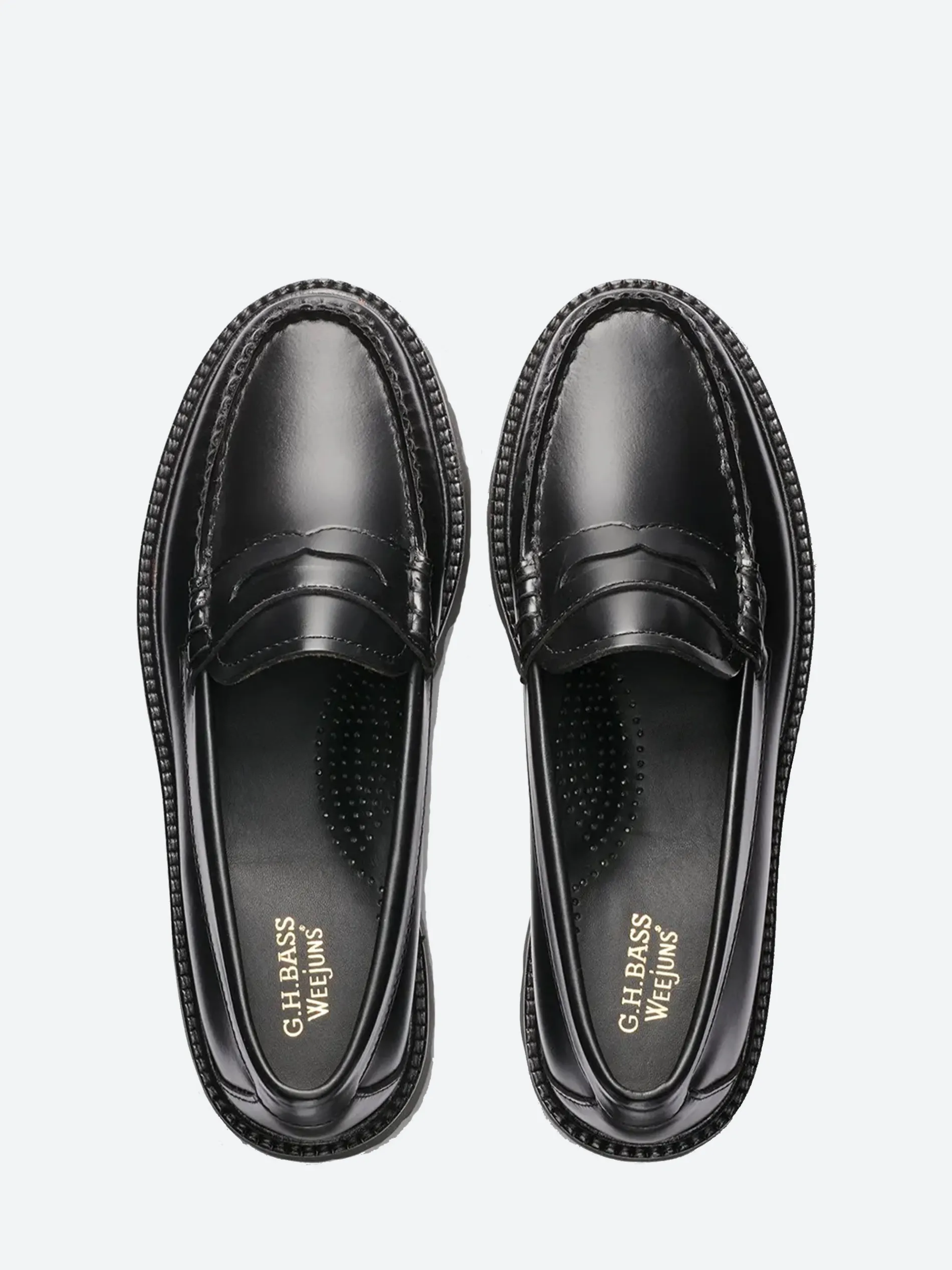 G.H. BASS - Whitney Super Lug Weejuns in Black