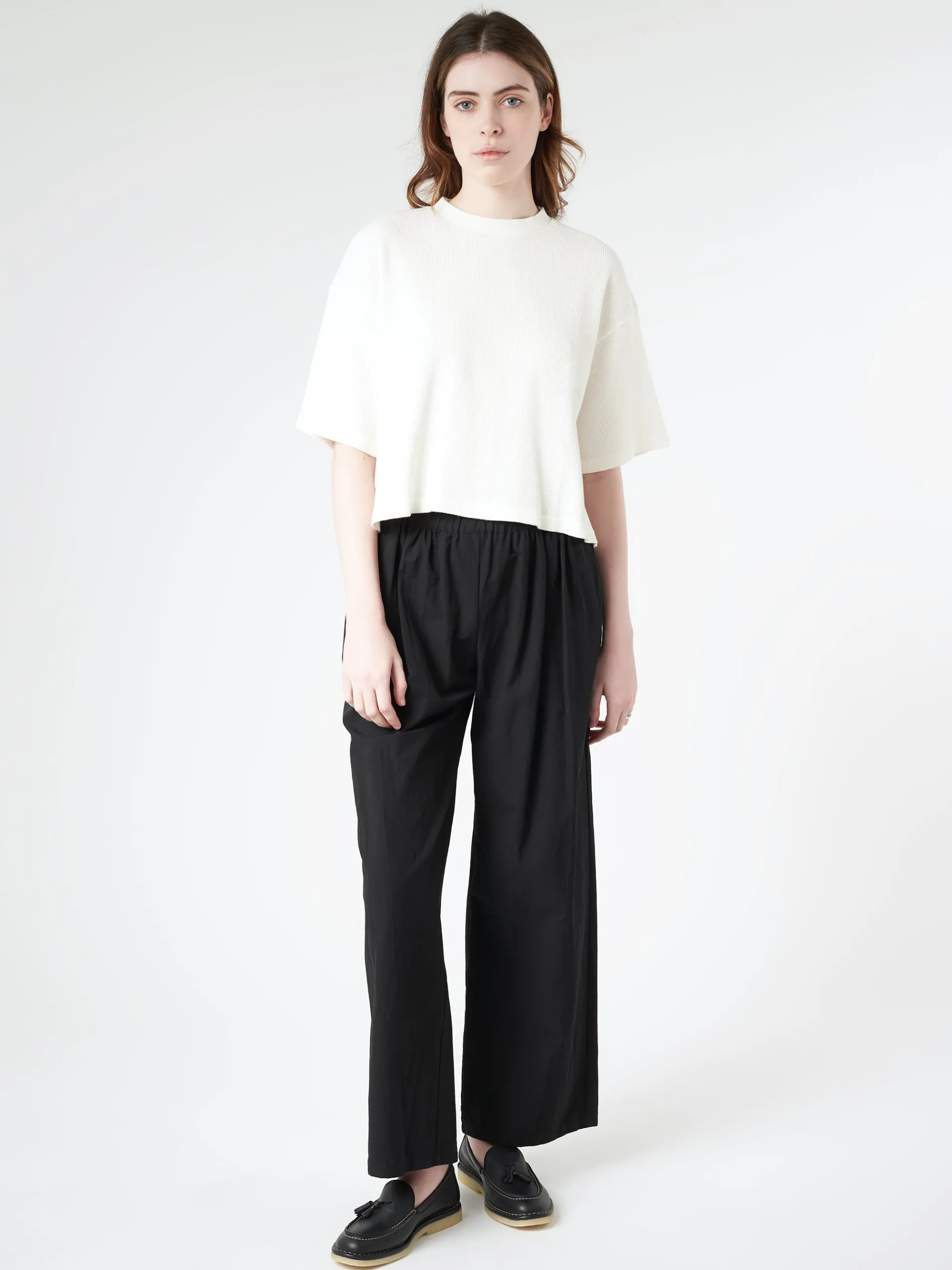 Girls of Dust - Big T Cropped in Off White