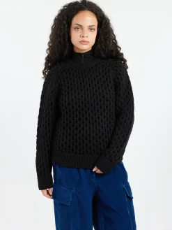 Girls of Dust - Fisherman Sweater in Black