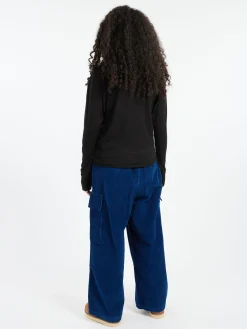 Girls of Dust - Zipper Pull Over Sweater in Black