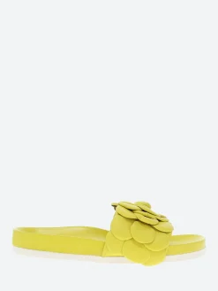 gravitypope - Anata Slide Sandals in Lime Nappa