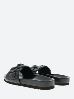 gravitypope - Anata Slide Sandals in Nero Nappa