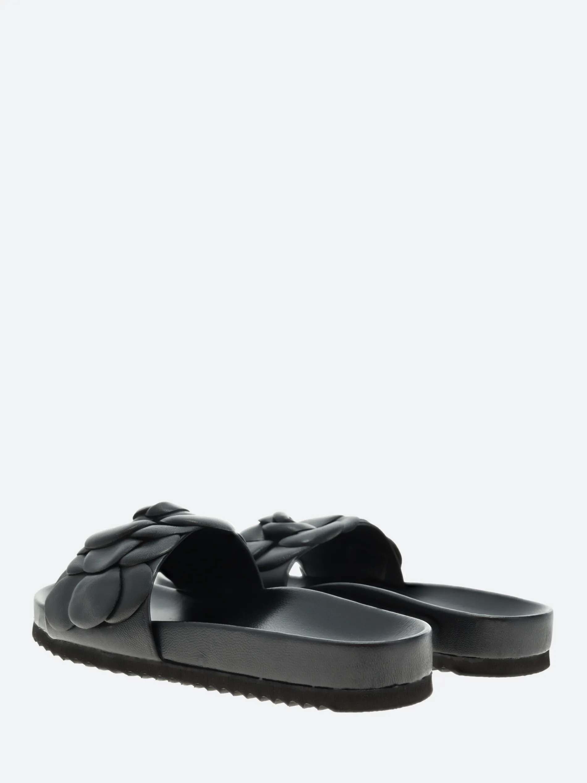 gravitypope - Anata Slide Sandals in Nero Nappa