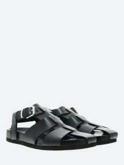 gravitypope - Arena Fisherman Sandal in Nero Nappa