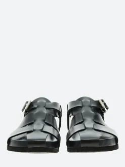 gravitypope - Arena Fisherman Sandal in Nero Nappa
