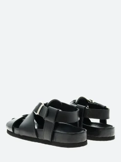 gravitypope - Arena Fisherman Sandal in Nero Nappa