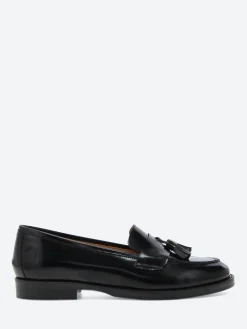 gravitypope - Britta Tassel Loafers in Nero Incaslucido