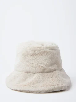 gravitypope - Eco Faux Fur Bucket Hat in Panna