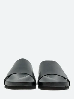 gravitypope - Hope Slide Sandals in Nero Nappa and Nero