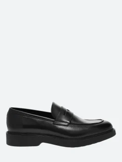 gravitypope - Marvis Penny Loafers in Nero Vitello