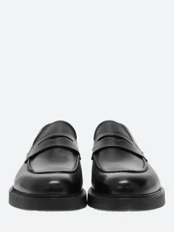 gravitypope - Marvis Penny Loafers in Nero Vitello