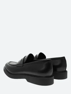 gravitypope - Marvis Penny Loafers in Nero Vitello