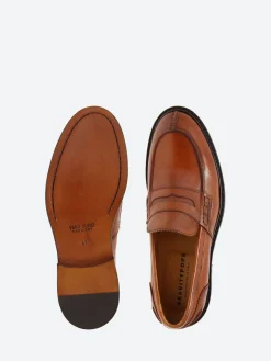 gravitypope - Milton Penny Loafers in Bambu Glove Tinto