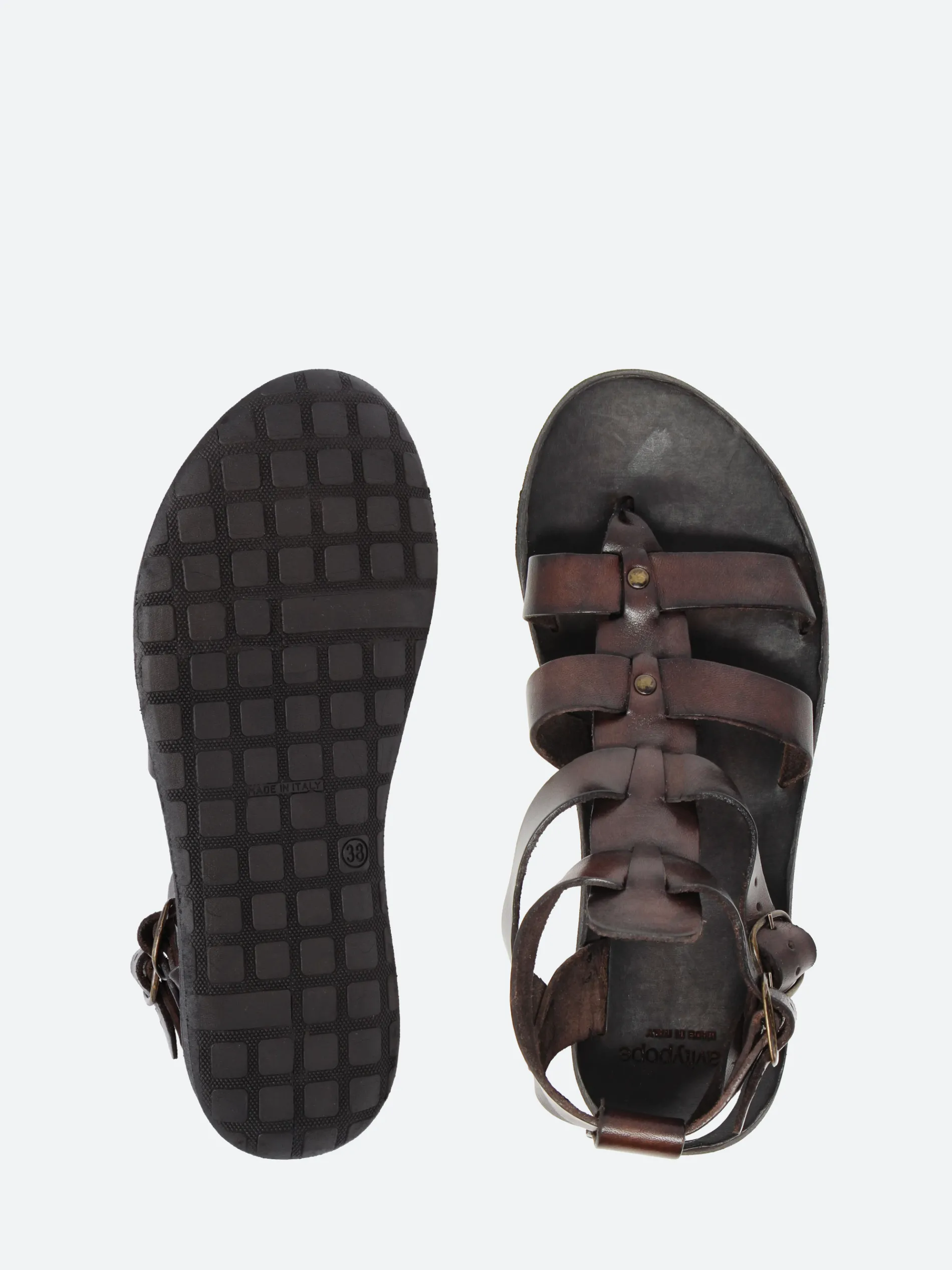 gravitypope - Olympia T-Strap Sandal in T. Moro