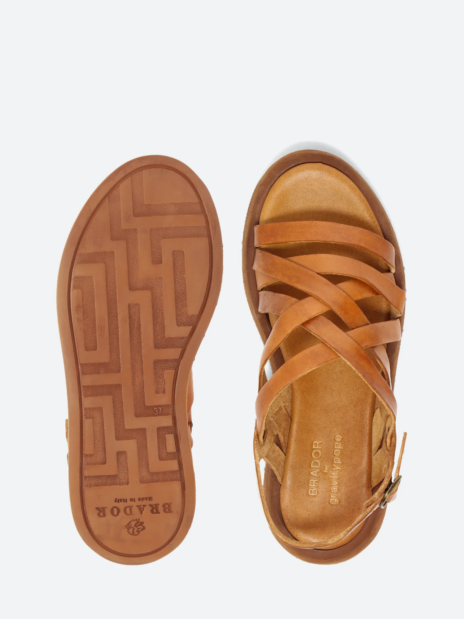 gravitypope - Orlene Sandals in Cuoio Tcapo