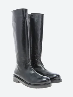 gravitypope - Ronan Knee High Boots in Nero Davis