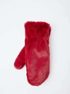gravitypope - Teddy Muffola Mittens in Rosso
