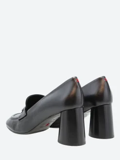 Halmanera - Ada 11 Block Heel Loafer in Nero Baron