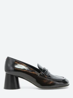 Halmanera - Deb 11 Penny Loafer Pump in Nero Glaze