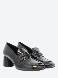 Halmanera - Deb 11 Penny Loafer Pump in Nero Glaze