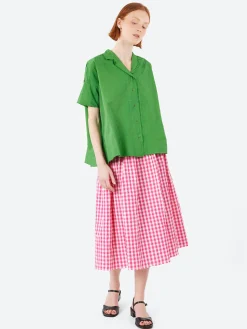 Hannoh Wessel - Joquise Skirt in Azalea Check