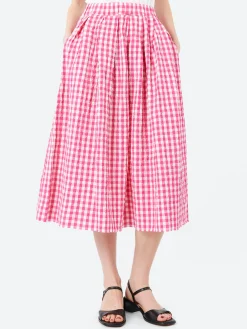 Hannoh Wessel - Joquise Skirt in Azalea Check