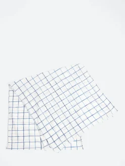 Hannoh Wessel - Printed Samara Scarf in Blue Check