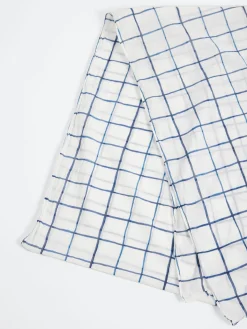 Hannoh Wessel - Printed Samara Scarf in Blue Check