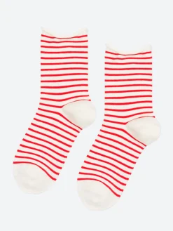 Hansel from Basel - Nautical Stripe Crew in Pink